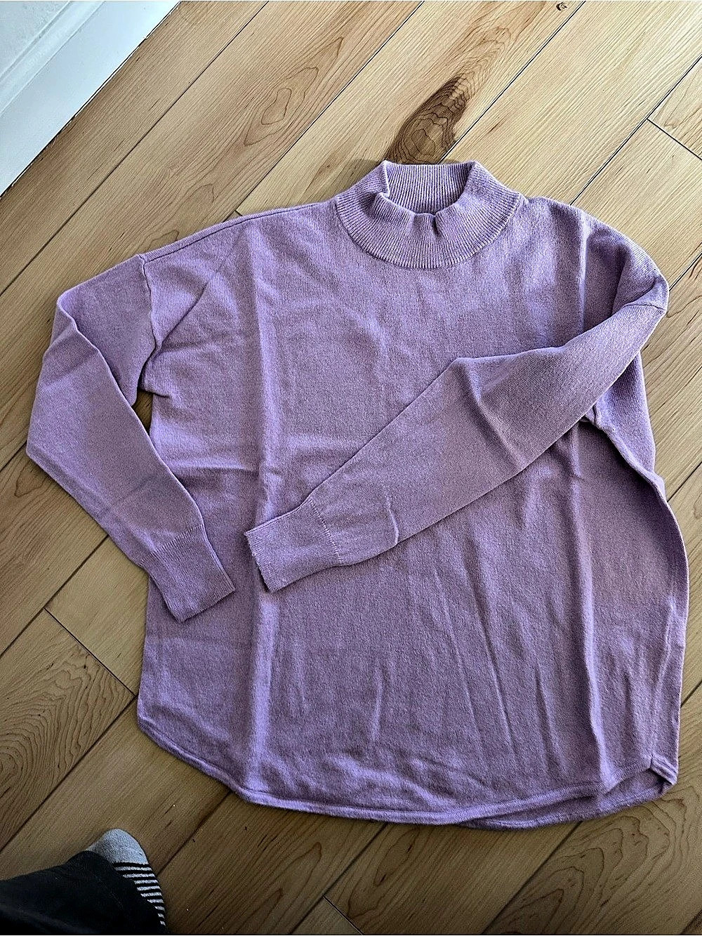Madewell Ashbury Mock Neck Sweater Purple Small